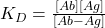 K_D = \frac{[Ab][Ag]}{[Ab-Ag]}